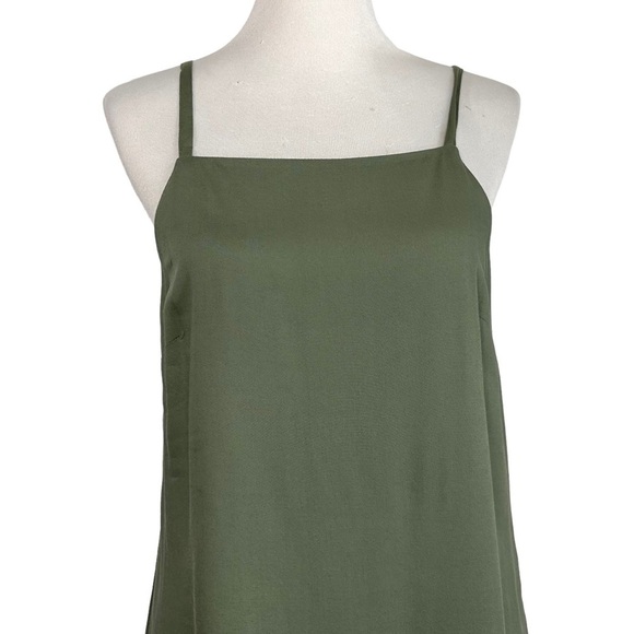 Monki Womens Belle Sleeveless Mini Dress Size 38 US 6 Green Spaghetti Straps - Picture 3 of 10